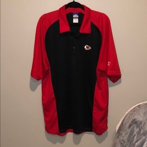 Black and red NFL Reebok Chiefs polo